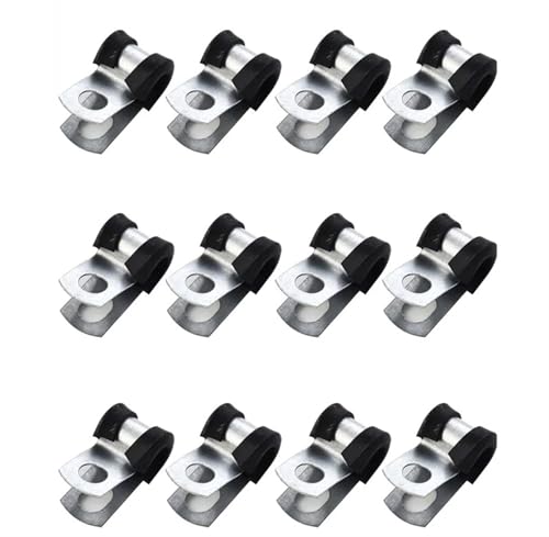 12pcs Metal P Clips, Rubber Lined, Wiring Hose Pipe Clamp, FOR Mikalor, FOR Camper, FOR Hydraulic, 3/16, Brake Gas Line Pipe Fixing Clamp Cramp - Image 5