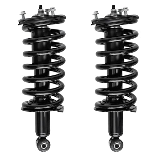 Image of Detroit Axle - 4WD Front Struts Rear Shocks for 2005-2015 Nissan Armada Complete 2 Front Struts with Coil Spring 2 Rear Shock Absorbers Replacement
