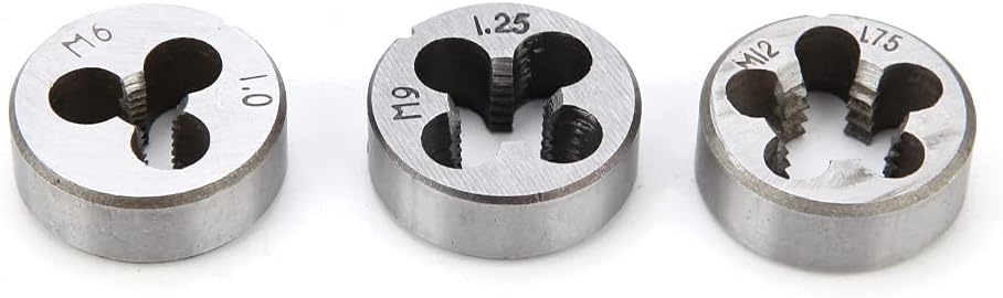 Acouto Ewindeschneider Set Juegoos y Terrajas 20pcs Taps and Dies Set M3- Screw Thread with Tap Wrench & Die - for Tapping Tool Hand Holder Included