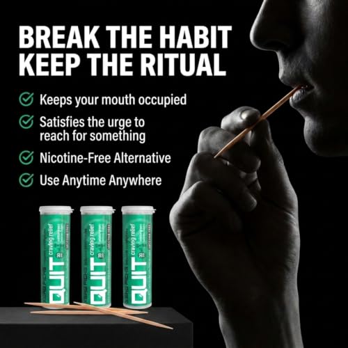 Image of Xero Picks Infused Flavored Toothpicks to Help Quit Smoking - Nicotine Free - 60 Picks - 3 Pack - Wintergreen - Non-GMO Kosher Vegan