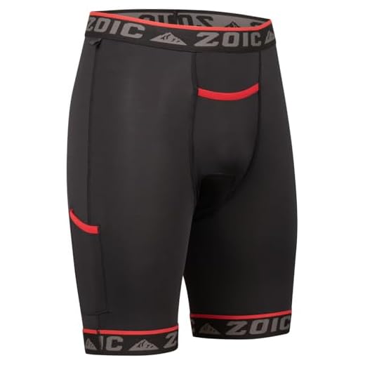 ZOIC Essential 9" Men's Padded Cycling Liner w/Pocket, Black, Large