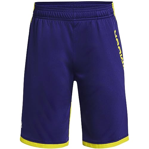 Short Under Armour Boys Stunt 3.0 bleu marine et blanc taille enfant XS