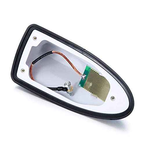 Image of Oshotto Car Shark Fin Roof Antenna Car Antenna Radio FM /AM Car Decorate Compatible with Toyota Etios - (Silver)
