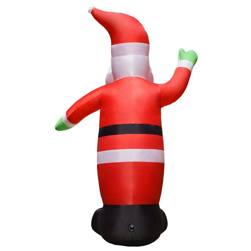 vidaXL Papá Noel Inflable con LED Adorno Navideño de Navidad Decoración Jardín Patio Entrada Ligero Resistente Impermeable IP44 4,5 M