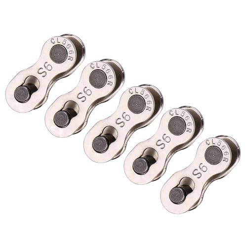 Heavy Duty Chain Link Quick Release Connector, 5 Pairs Metal Chain Master Link Connectors Repair Parts for (No Standard-9 Speed)