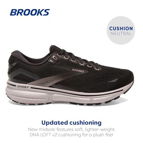 Brooks Brooks Women's Ghost 15 Neutral Running Shoe - Black/Rosegold - 5 Medium
