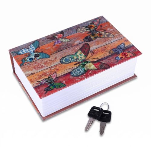HERCHR Buchtresor Mit Schlüsselschloss, Kleines Ablenkungsbuch, Tragbarer Metallsafe, Versteckter Tresor Für Geheime Bücher, Wörterbuch-Ablenkungsbuch, 7,09 X 4,53 X 2,17 Zoll(#3)