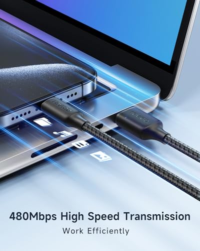 RAVIAD USB C Charger Cable 3Pack 2M Type C Cable Fast Charging 3A Braided USB A to USB-C Phone Charger Lead USBC for iPhone 17/16/15 ProMAX, iPad Pro, Galaxy S25 S24 S23 Ultra, P50/P40, Pixel 9 - Image 7