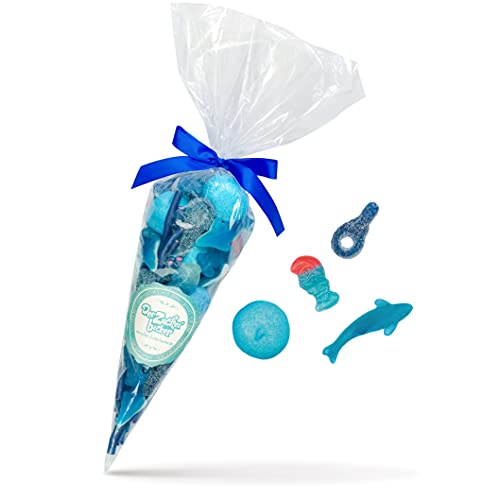 Blauwahl - Süßigkeiten-Tüte mit bestem Fruchtgummi-Mix in der Farbe blau, süße Geschenk-Idee Blauwahl - Süßigkeiten-Tüte mit bestem Fruchtgummi-Mix in der Farbe blau, süße Geschenk-Idee