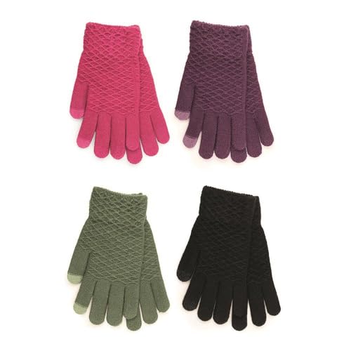 Gants d'hiver tactiles pour femme à doigts longs A2Z