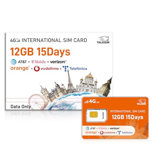 International Data SIM Card 12GB for 15 Days–4G...