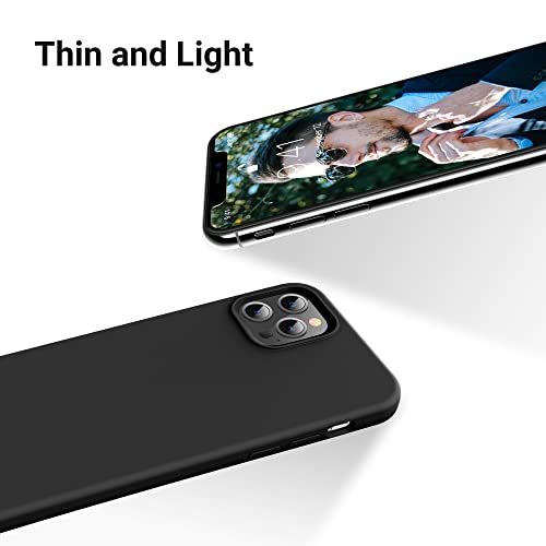 Otofly Compatible With Iphone 12 Pro Max Case 6.7 Inch(2020),[Silky And Soft Touch Series] Premium Soft Liquid Silicone Rubber Full-Body Protective Bumper Case For Iphone 12 Pro Max (Black) #TOP3