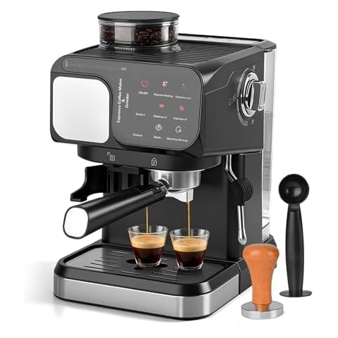 oveisn Espresso Machine Professional Home Espresso Maker Espresso Coffee Fast Heating for Cappuccino/Latte Coffee Machine for Home, Office for Latte Cappuccino-Black Cover
