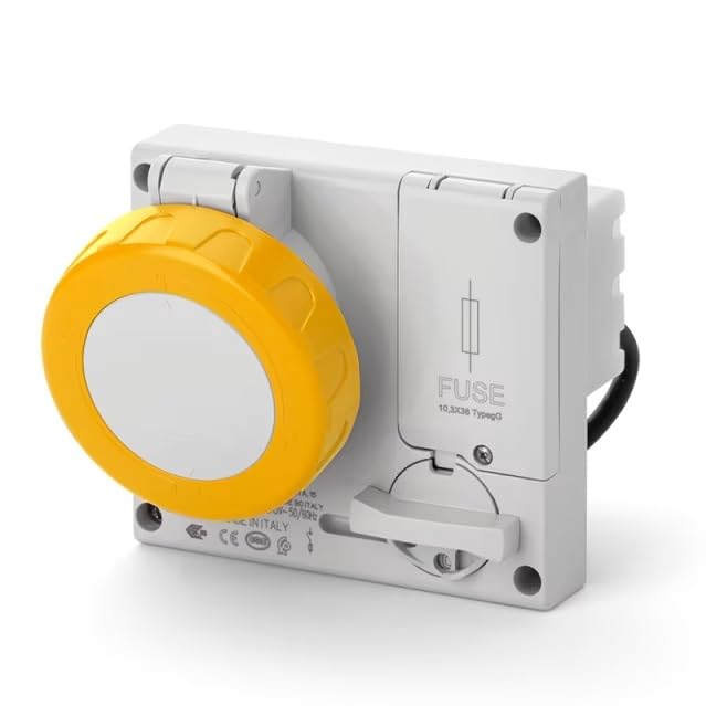 Scame Omnia – Base/S IP67 3 poli + terra 16 A 100 – 130 V con porta-fusibile