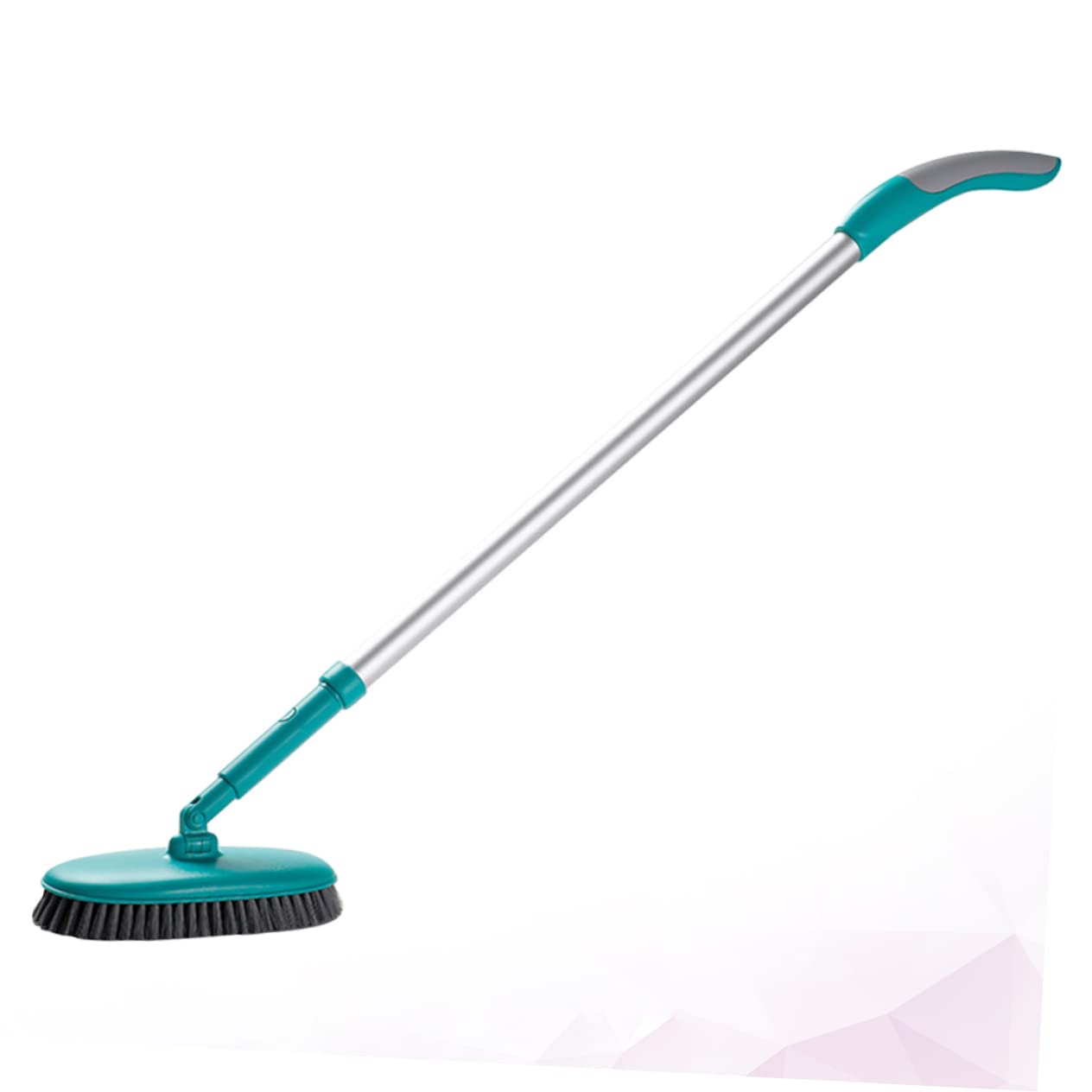 Homoyoyo Cepillo de Limpieza con Mango y Cerdas Flexibles para para Azulejos y Baño Herramienta Verde