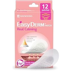 Easyderm Real Calming Patch Microdart Pimple Patches, Clear Nano Micropoint | Niacinamide, Hyaluronic Acid, EGF Acne Dark Spot Care, K-beauty | 12 Counts Summer & Travel Essentials