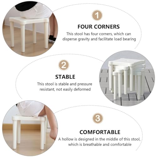 Tabouret plastique blanc d'usage domestique pour enfant