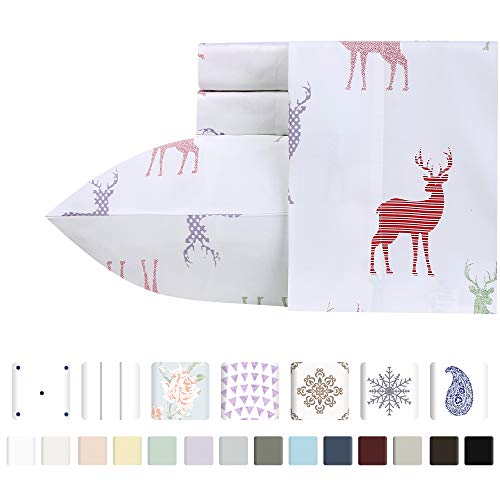 California Design Den 400 Thread Count Sheet Set, 100% Long-Staple Cotton (Queen, Mod Lodge Multi)