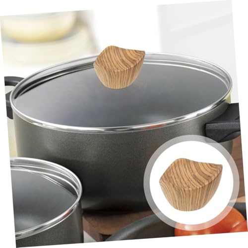Boutons de couvercle de casserole en bakélite effet bois pour poêles et faitouts (x4)