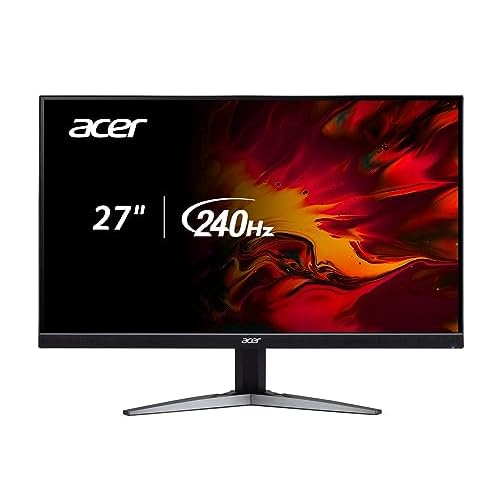 Acer Nitro 27″ WQHD 2560 x 1440 PC Gaming Monitor | AMD FreeSync Premium | Up to 240Hz Refresh | Up to 0.5ms HDR350 | DCI-P3 90% | 1 x Display Port 1.4 & 2 x HDMI 2.1 | KG271U Xbmiipx
