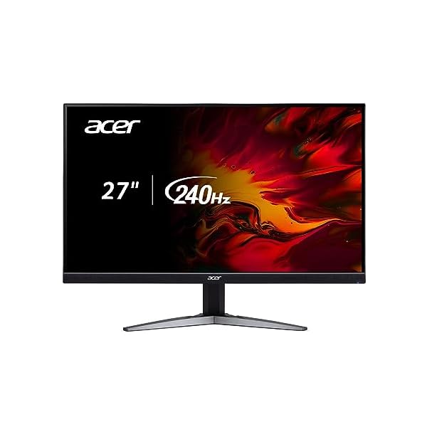 Acer Nitro 27″ WQHD 2560 x 1440 PC Gaming Monitor | AMD FreeSync Premium | Up to 240Hz Refresh | Up to 0.5ms HDR350 | DCI-P3 90% | 1 x Display Port 1.4 & 2 x HDMI 2.1 | KG271U Xbmiipx