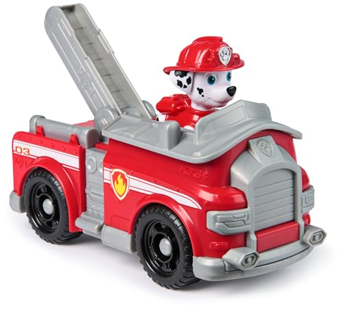 Paw Patrol - Pat Patrouille - Véhicule 15 Cm Et Figurine Marcus