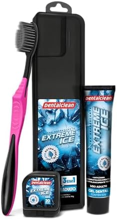 Dentalclean Kit Extreme Ice: Gel Dental 50g Com Flúor + Escova Ma...