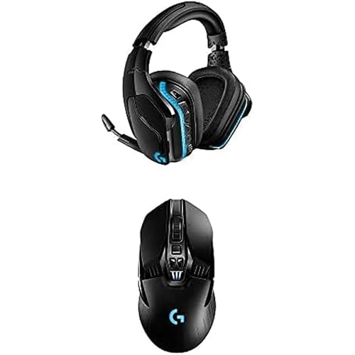 Logitech G935 Wireless DTS:X 7.1 Surround Sound LIGHTSYNC RGB PC Gaming Headset - Black/Blue and Logitech G903 Lightspeed Wireless Gaming Mouse