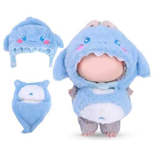 Image of Doll Clothes 17cm, Kawaii Fashion Outfits & Animal Styles , Cute Mix & Match Wardrobe for Display (Shark)