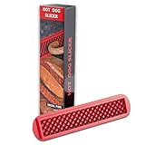 Keliheyle Hot Dog Cutter Tool, 11 Inch Stainless Steel Slicer Slicing Tool for Tailgating, Camping and Backyard Outdoor Kitchen BBQ Grilling Accessory