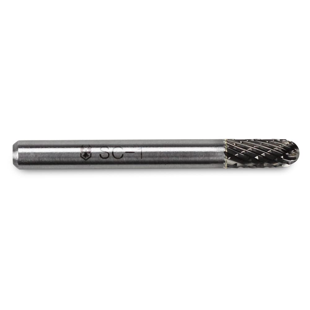 BHA Tungsten Carbide Rotary Burr, SC-1, Double Cut, 1/4 Shank, Die Grinder — Amazon image 2