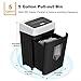 Bonsaii 15-Sheet Office Paper Shredder, 40 Mins Heavy Duty Shredder for Home Office, Crosscut Shreder with Anti-Jam System & P-4 High Security Supports CD/Credit Cards/Staple,5 Gal Pullout Bin C169-B
