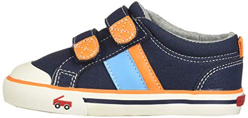 See Kai Run Boy's Russell Sneaker, Navy/Orange, 2Y M Us Little Kid #TOP7