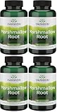 Swanson, Marshmallow Root, 90 glutenfreie Kapseln, 500mg Eibischwurzel je Dosis, Sojafrei, GMO frei, Geschmacksneutral (Packung mit 4)