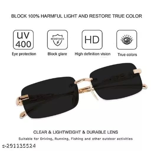 Buy GIFFEMANS Mc Stan Rimless Sunglasses Gold - Image 4
