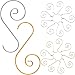 Chengu 100 Pieces 2 Inch New Year Ornament Hooks, Spiral Ornament Hangers, Metal Wire Christmas Tree Hangers DIY Art Craft Home Party Decorations (Silver, Gold)