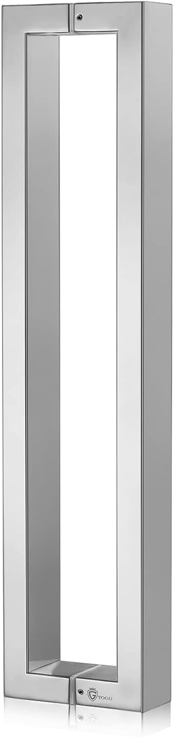 Uр Tо 40% оƒƒ TOGU TG-R3825 450mm/18 inches Solid Standoffs Heavy-Duty Stainless Steel 304 Back to Back Push Pull Door Handle for Solid Wood, Timber, Glass, and Metal Doors, Mirror Polished Chrome Finish