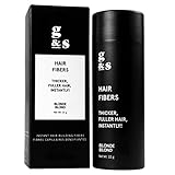 Hair Building Fibers for Balding Hair (22g / Large Bottle) - Instant Hair Thickening Fibers for Thinning Hair - Discreetly Cover Bald Spots by grace and stella (Blond)