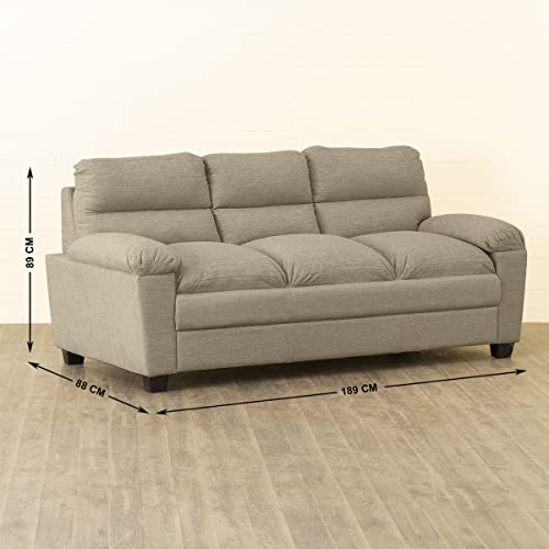 Image of Home Centre Helios Scott Nxt Beige Fabric 3+2 Seater Sofa Set
