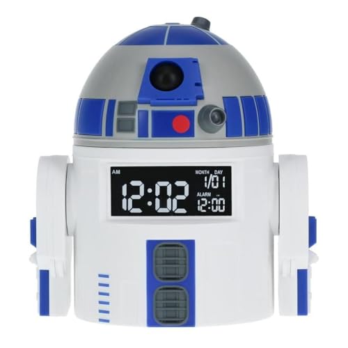 Paladone R2D2 Alarm Clock - Perfect Decor for Star Wars Fans - USB Cable Included - 13 cm (5') Tall