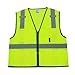 GSS SAFETY 1505-2XL Class 2 Multi Purpose Vest Mesh Zipper 6 pockets, 2X-Large, Lime