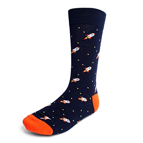 Urban Peacock Men's Novelty Fun Crew Socks for Dress or Casual -...