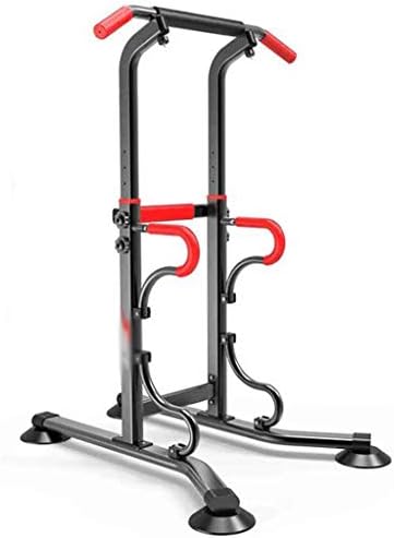 DXIN Multifunctional Weight Station,Dip Stand Power Tower,Home Gym Pull Up Dip Station,Adjustable in Size,Black,for A Varied Home Workout (Color : Black, Size : 2257590cm)