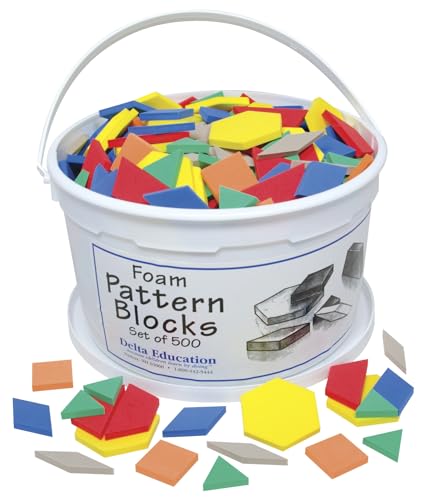 Image of School Specialty 023-8920 Foam Pattern Blocks - Grades PreK-2 (Pack of 500)