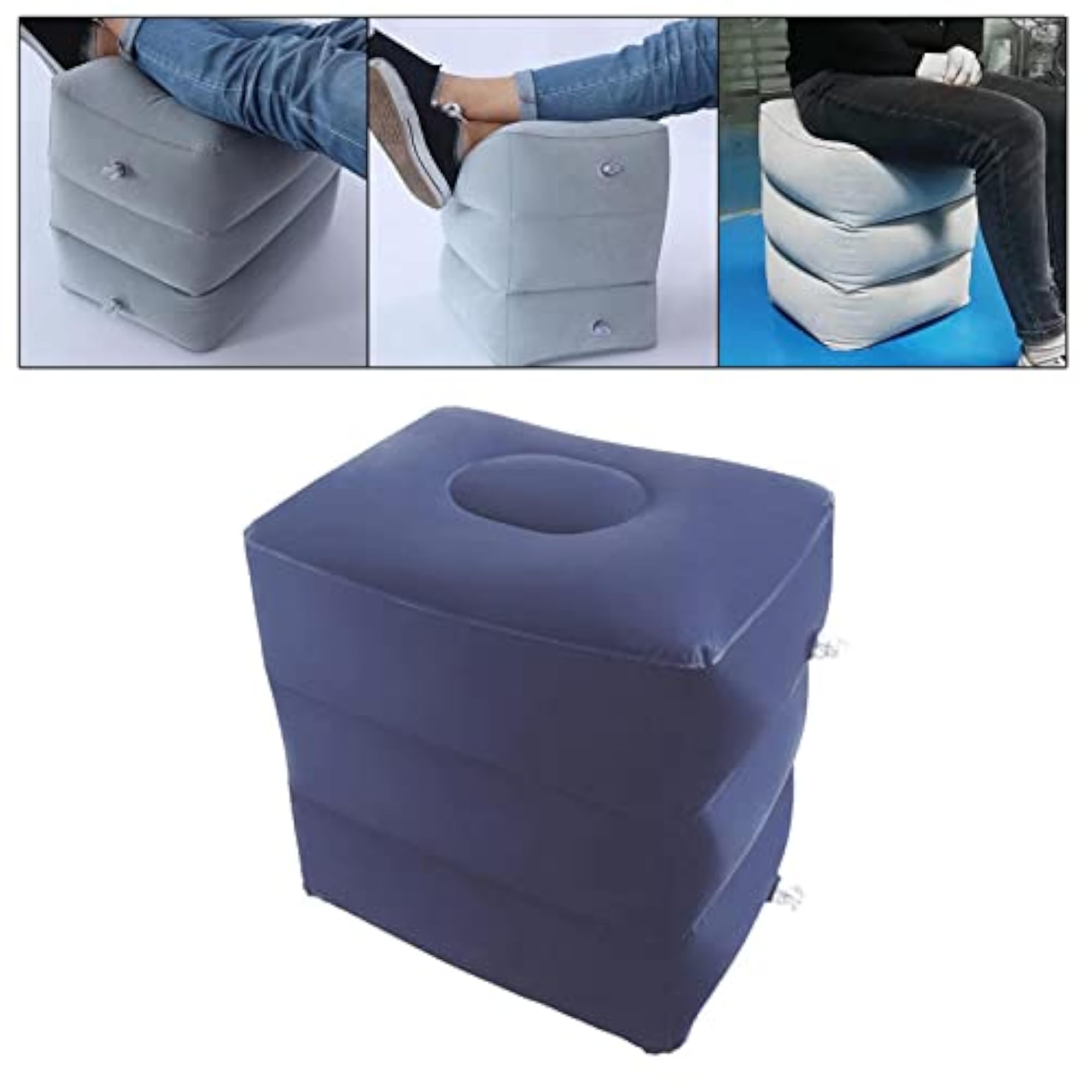 Inflatable Foot Rest 3 Layers Foot Stool for Travelling
