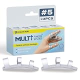 MULTI FINGER SPLINT Set di 2 guide per dita – senza bendaggio, alluminio/gommapiuma, misura 1-5, stabilizzazione in caso di lesioni alle dita (#5)