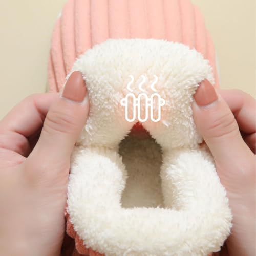 Fuzzy Slippers Women Men Fluffy Cloud Slippers Pillow Warm Fuzzy House Slipper, Thick Sole Anti-Skid Cozy Plush Booties Indoor Outdoor Shoes Comfy Fleece Lined House Shoes4