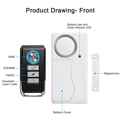 Wsdcam WSD-SF03R Door Alarm Wireless Anti-Theft Remote Control Door And Window Security Alarms thumb #2