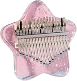 Zxyler クリスタルサムピアノ｜21 トーンカリンバ 緑の花散る桜 アクリル製 楽譜・ケース付き 初心者向け​