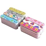 UKCOCO 60 Stück Teiliges Kleine Schwamm Nagelfeilen Doppelseitig Bedruckt Eva Nagelpuffer Maniküre...